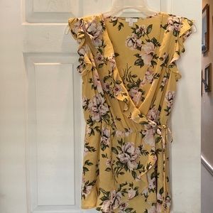 Yellow Floral Romper